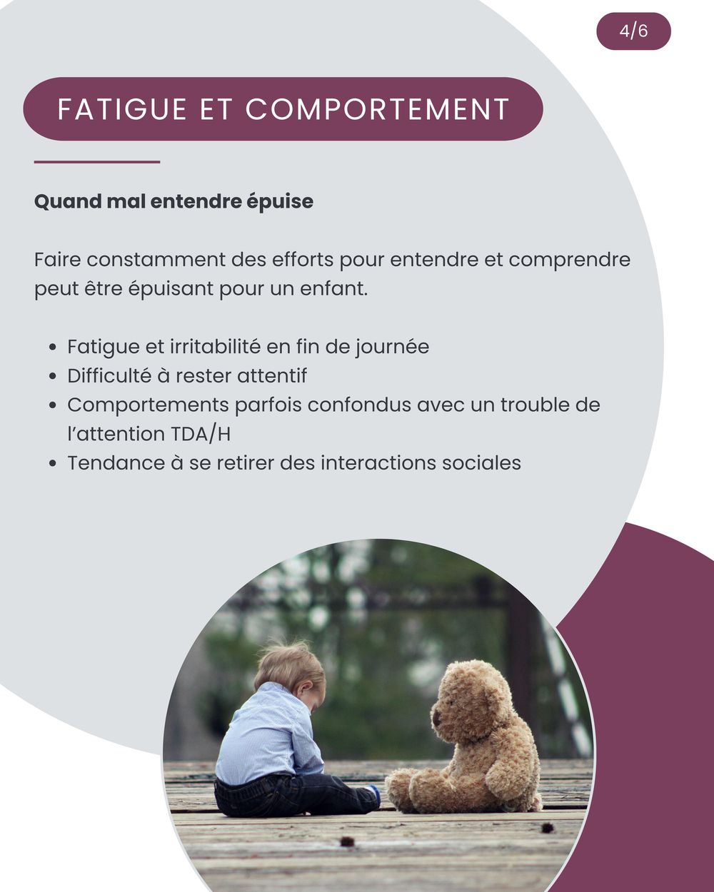 Page 4 du guide : fatigue et comportement